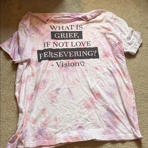 Marvel Pink and White Tie-Dye T-Shirt